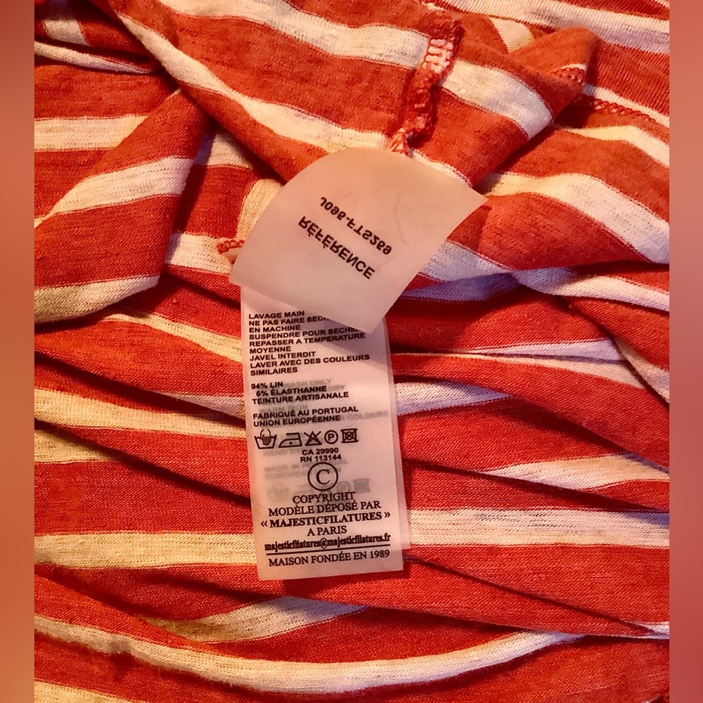 NWT MAJESTIC Filatures Linen Tee. Sz 3 - Picture 10 of 12